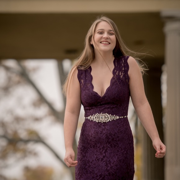 Lace Prom Dress - Picture 1 of 3